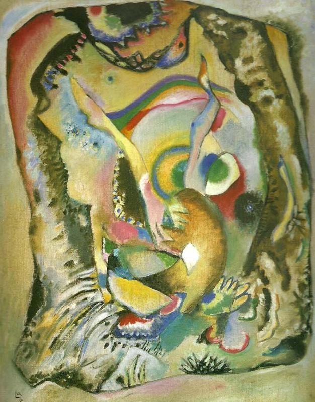 Wassily Kandinsky paintiong on light ground